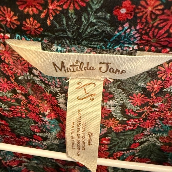 Matilda Jane Choose Your Own Path Carol Top Floral Peasant Size Large - Picture 4 of 4